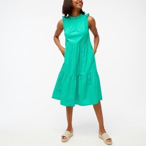 NWT J. Crew Tiered Ruffle Midi Dress Size 0